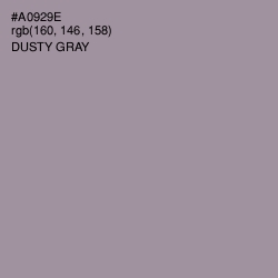 #A0929E - Dusty Gray Color Image