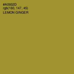 #A0932D - Lemon Ginger Color Image