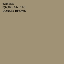 #A09375 - Donkey Brown Color Image
