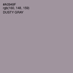 #A0949F - Dusty Gray Color Image