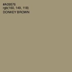 #A09576 - Donkey Brown Color Image