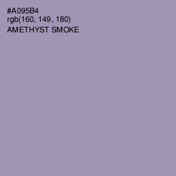 #A095B4 - Amethyst Smoke Color Image