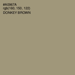 #A0967A - Donkey Brown Color Image