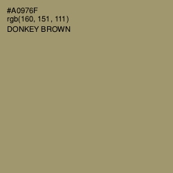 #A0976F - Donkey Brown Color Image