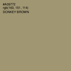 #A09772 - Donkey Brown Color Image