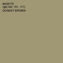 #A09775 - Donkey Brown Color Image