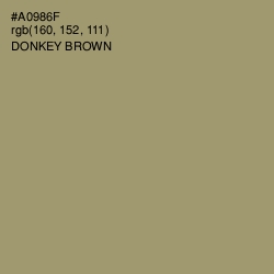 #A0986F - Donkey Brown Color Image