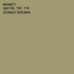 #A09971 - Donkey Brown Color Image