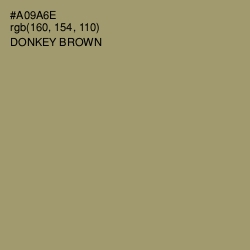 #A09A6E - Donkey Brown Color Image