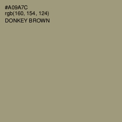 #A09A7C - Donkey Brown Color Image