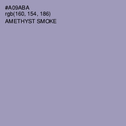 #A09ABA - Amethyst Smoke Color Image