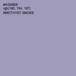 #A09ABB - Amethyst Smoke Color Image