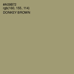 #A09B72 - Donkey Brown Color Image