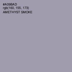 #A09BAD - Amethyst Smoke Color Image