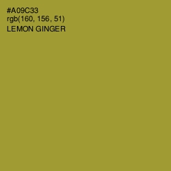 #A09C33 - Lemon Ginger Color Image