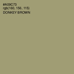 #A09C73 - Donkey Brown Color Image