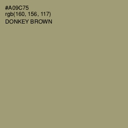 #A09C75 - Donkey Brown Color Image