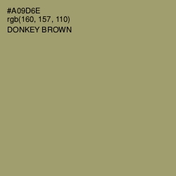 #A09D6E - Donkey Brown Color Image