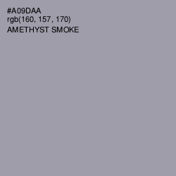 #A09DAA - Amethyst Smoke Color Image