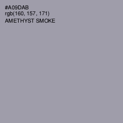 #A09DAB - Amethyst Smoke Color Image