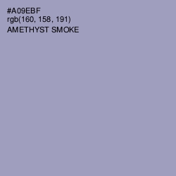 #A09EBF - Amethyst Smoke Color Image