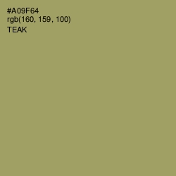 #A09F64 - Teak Color Image