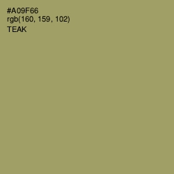 #A09F66 - Teak Color Image