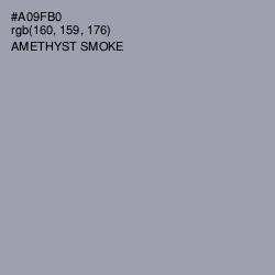 #A09FB0 - Amethyst Smoke Color Image