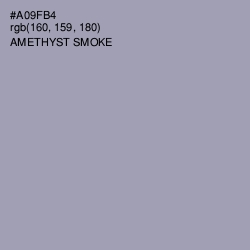 #A09FB4 - Amethyst Smoke Color Image