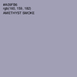 #A09FB6 - Amethyst Smoke Color Image