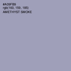 #A09FB9 - Amethyst Smoke Color Image