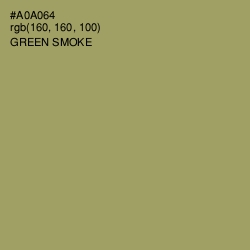 #A0A064 - Green Smoke Color Image