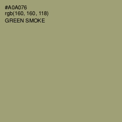 #A0A076 - Green Smoke Color Image