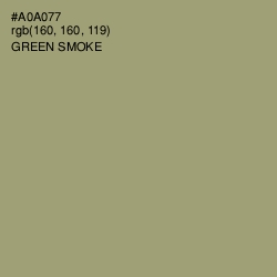 #A0A077 - Green Smoke Color Image