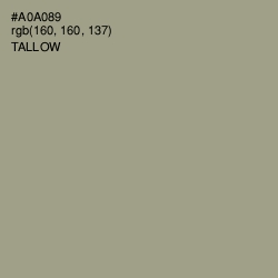 #A0A089 - Tallow Color Image