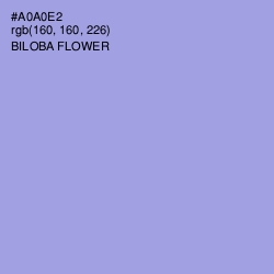 #A0A0E2 - Biloba Flower Color Image