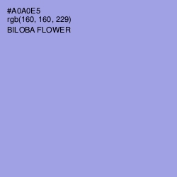 #A0A0E5 - Biloba Flower Color Image