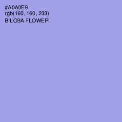 #A0A0E9 - Biloba Flower Color Image