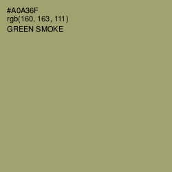 #A0A36F - Green Smoke Color Image