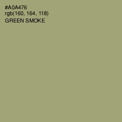 #A0A476 - Green Smoke Color Image