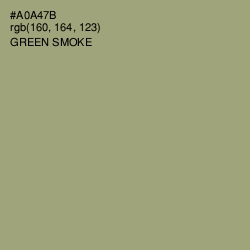 #A0A47B - Green Smoke Color Image