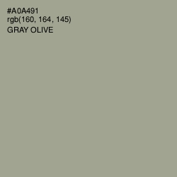 #A0A491 - Gray Olive Color Image