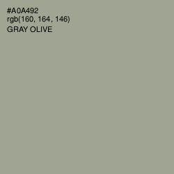 #A0A492 - Gray Olive Color Image