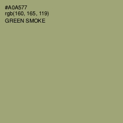 #A0A577 - Green Smoke Color Image
