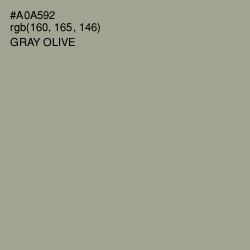 #A0A592 - Gray Olive Color Image