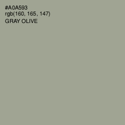 #A0A593 - Gray Olive Color Image