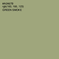 #A0A67B - Green Smoke Color Image