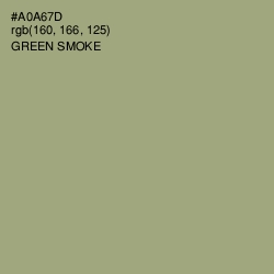 #A0A67D - Green Smoke Color Image