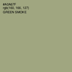 #A0A67F - Green Smoke Color Image