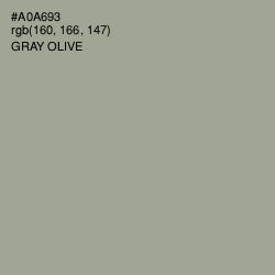 #A0A693 - Gray Olive Color Image